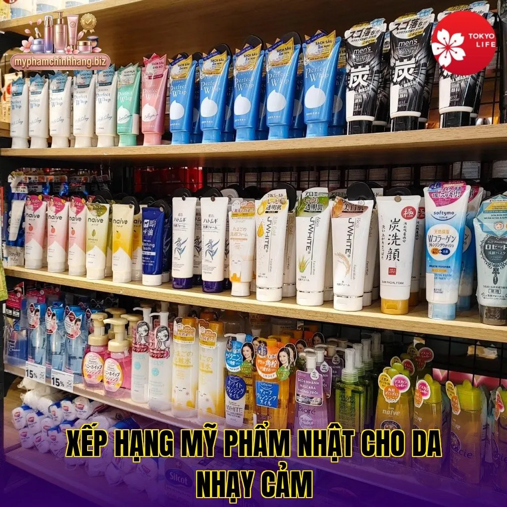 Xếp hạng mỹ phẩm Nhật cho da nhạy cảm