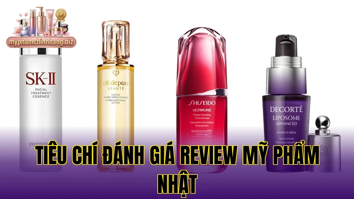 Tiêu chí đánh giá review mỹ phẩm Nhật