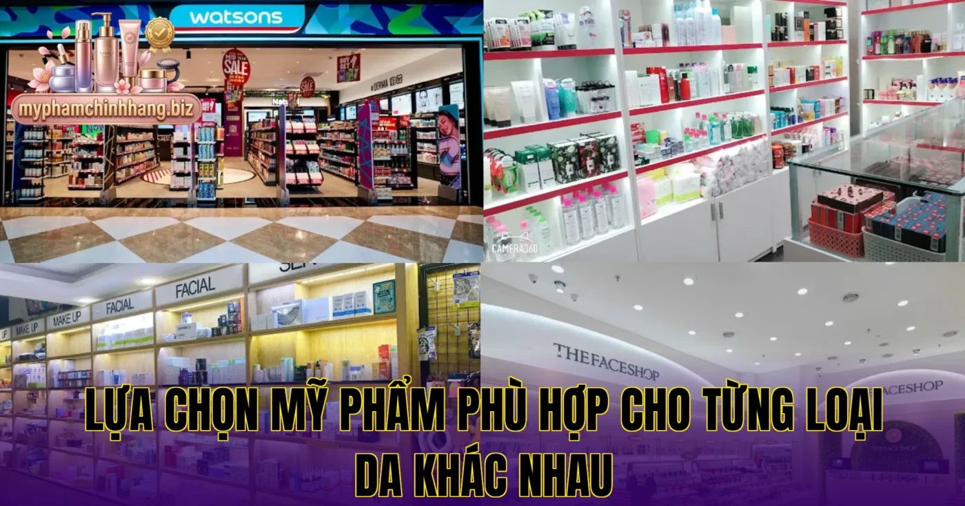 Lựa chọn mỹ phẩm phù hợp cho từng loại da khác nhau