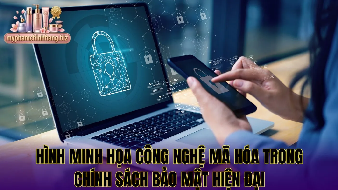 Hình minh họa công nghệ mã hóa trong chính sách bảo mật hiện đại