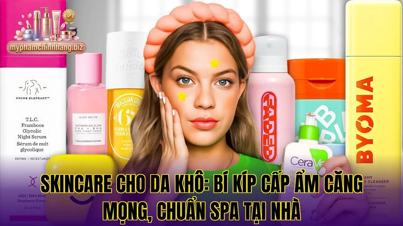 Skincare cho da khô: bí kíp cấp ẩm căng mọng, chuẩn spa tại nhà
