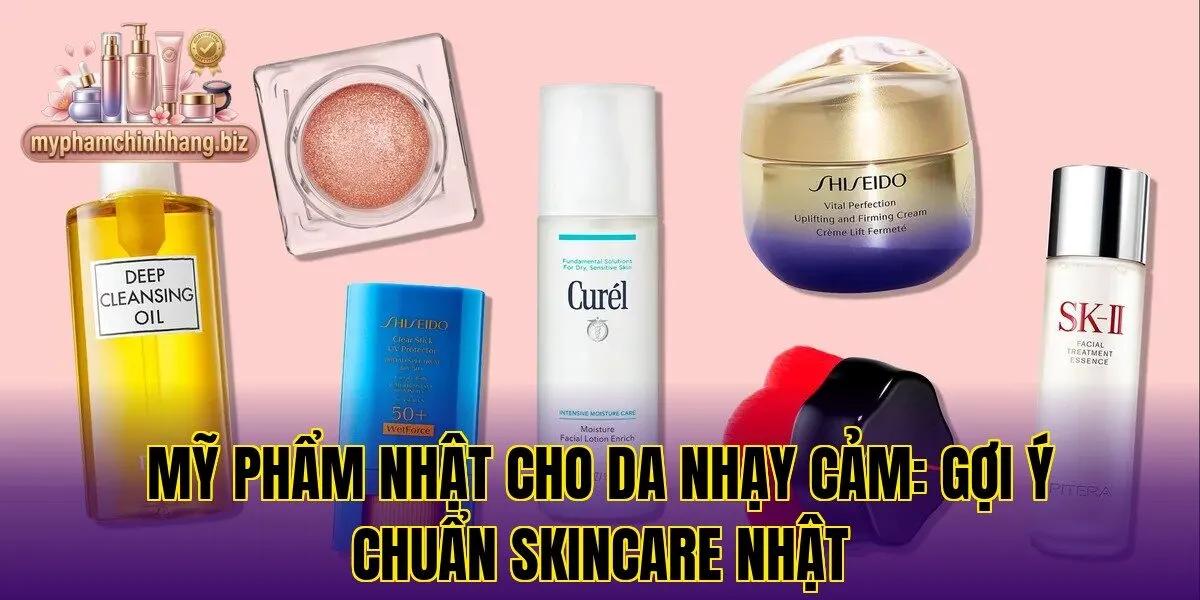 Mỹ phẩm Nhật cho da nhạy cảm: gợi ý chuẩn skincare Nhật