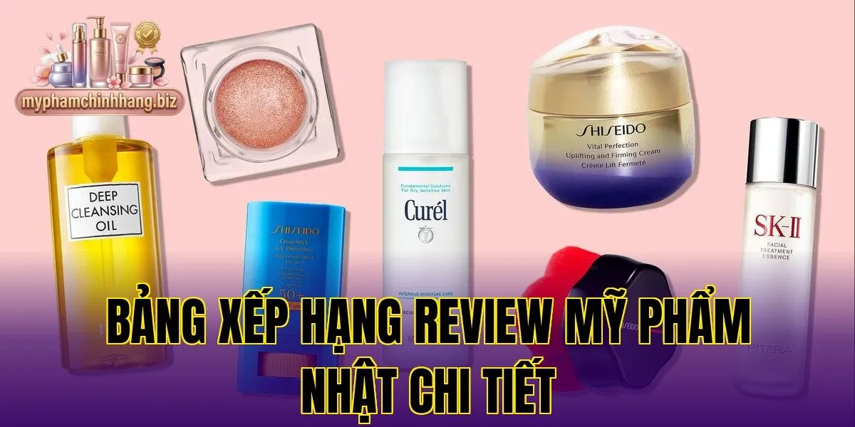 Bảng xếp hạng review mỹ phẩm Nhật chi tiết