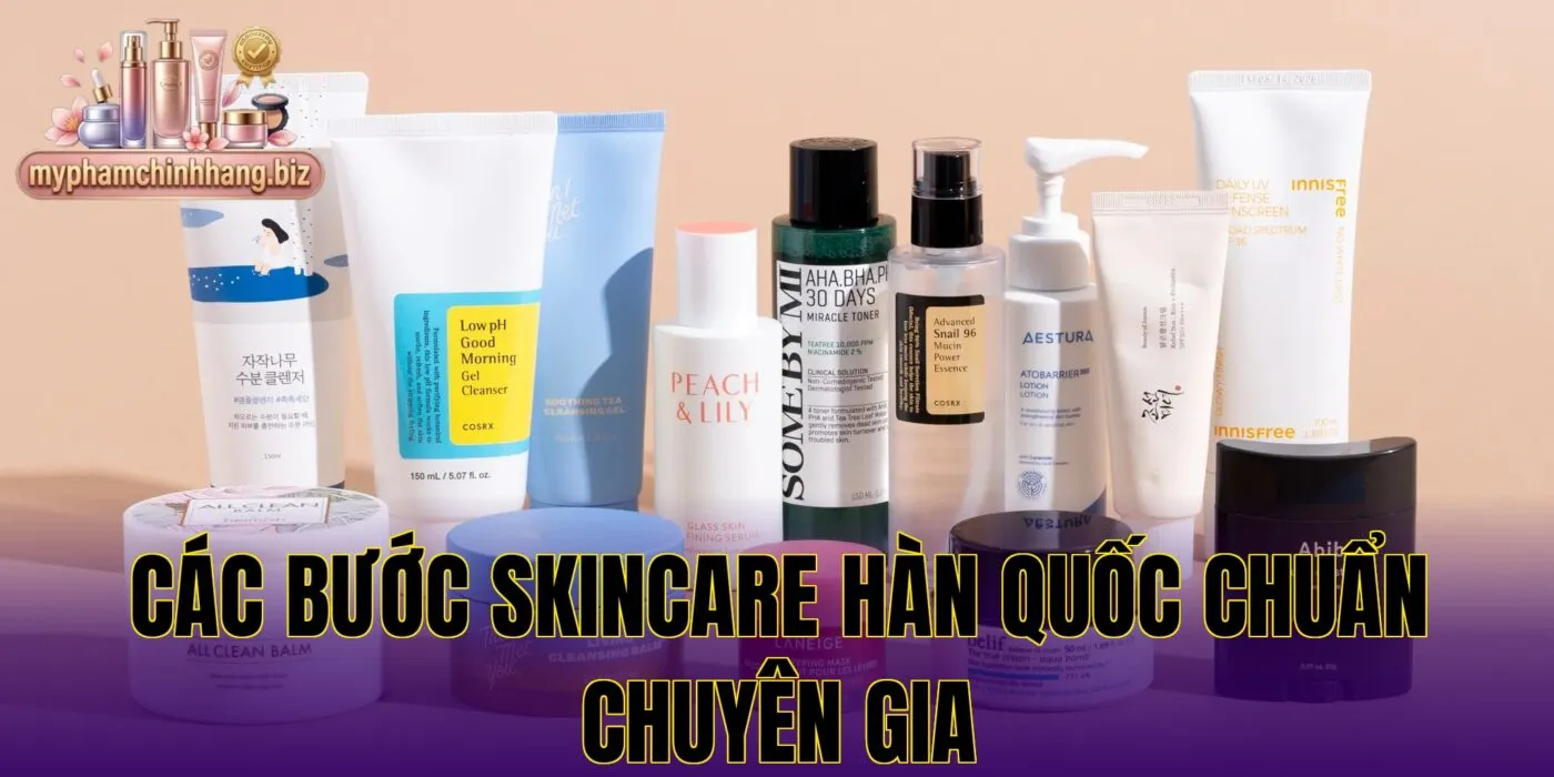 Các bước skincare Hàn Quốc chuẩn chuyên gia