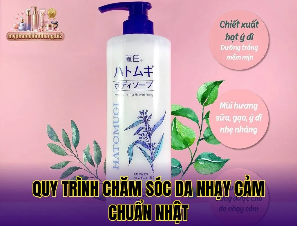 Quy trình chăm sóc da nhạy cảm chuẩn Nhật