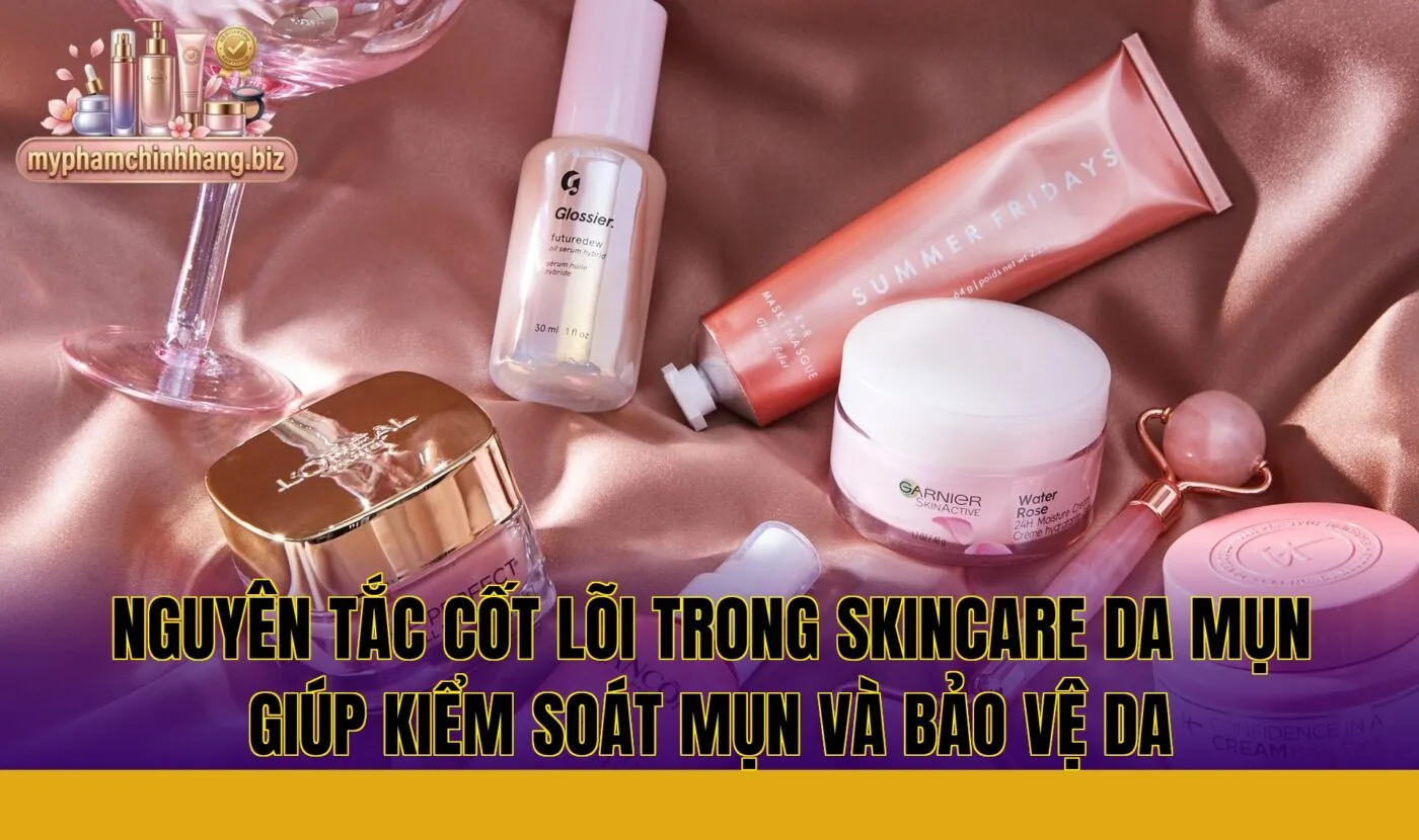 Nguyên tắc cốt lõi trong skincare da mụn giúp kiểm soát mụn và bảo vệ da